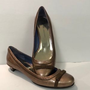Marc Jacobs bronze patent slip on shoes. Marc Jacobs shoes size chart -39. US 9